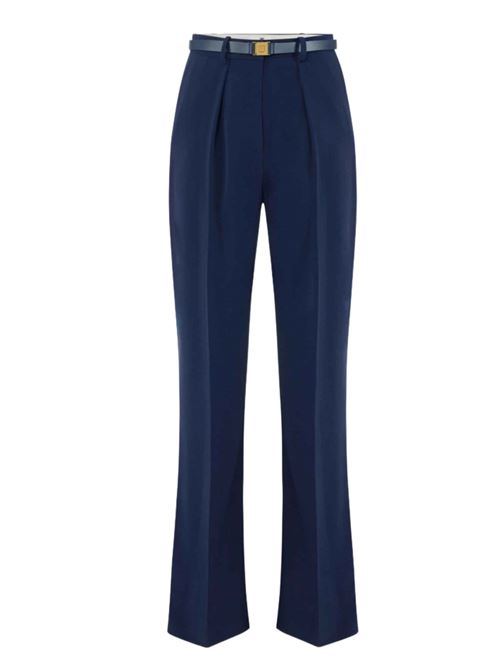 Pantaloni in crêpe con cintura Elisabetta Franchi | PA20766E2H88
